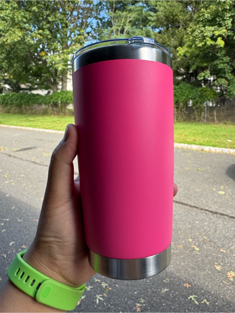 20oz Insulated Pink Stainless Steel Travel Tumbler - Sleek Hot & Cold Cup